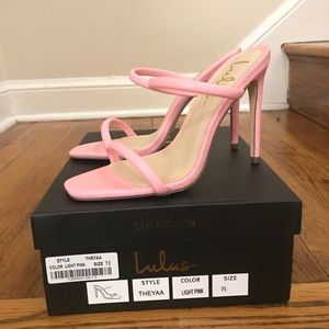 Lulu’s Strappy Hot Pink Heels
